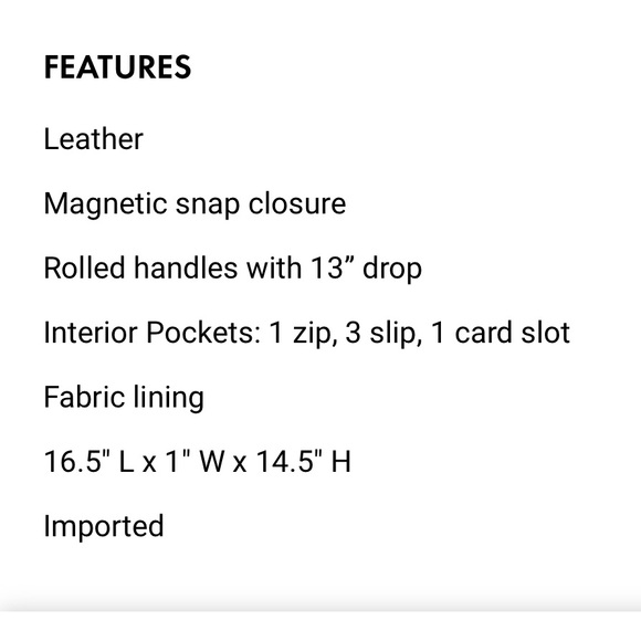 NWT Vince Camuto Arjay camel leather tote - Picture 5 of 5